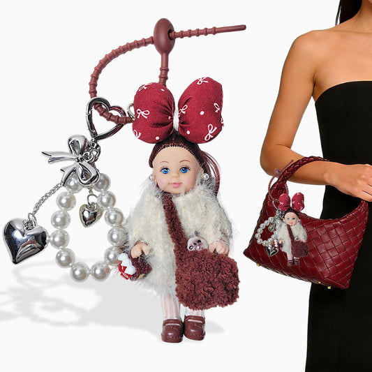 Retro Brunette Barbie Bag Charm