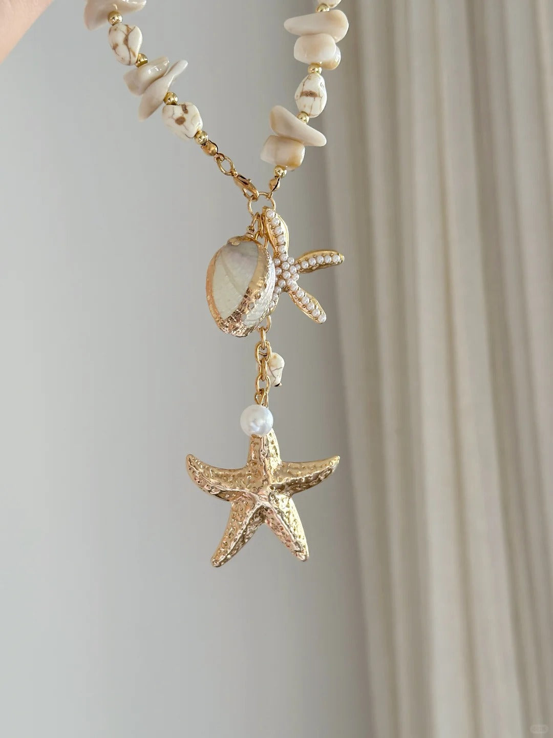 shell-starfish-beach-necklace-vacation-style-women-jewelry-clearance-under-10-dollars