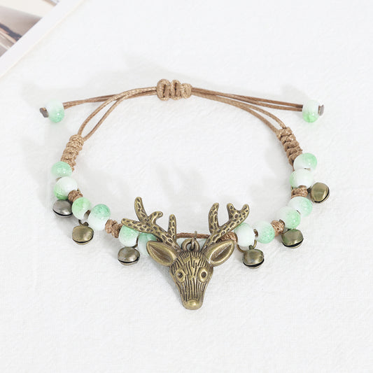 Handmade Ceramic Elk Bell Bracelet