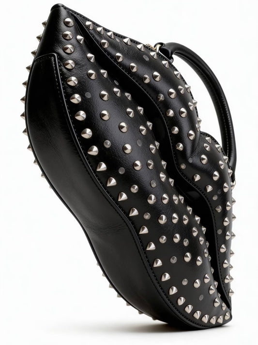 Studded Lips Shoulder Bag