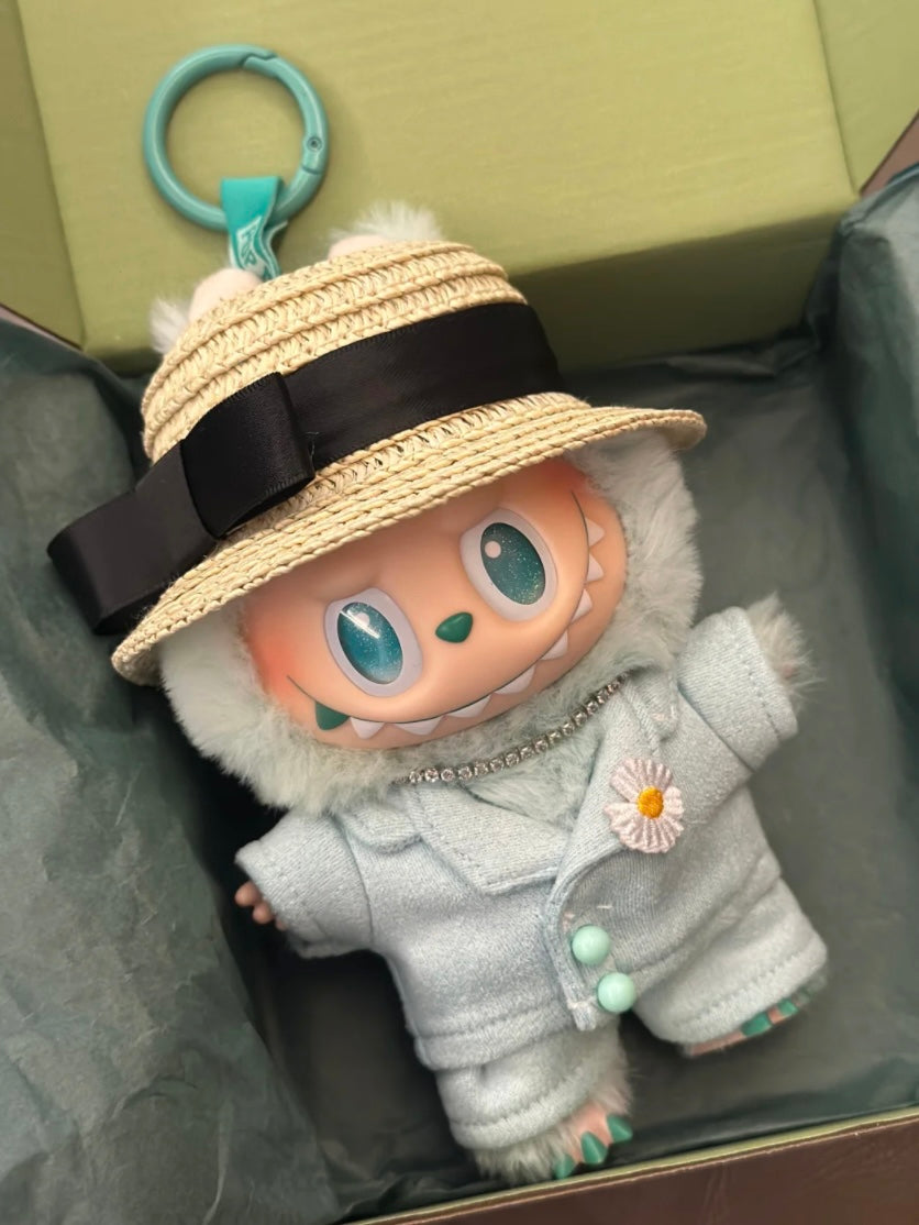 LABUBU ラブブ G-DRAGON風 コーデ ミントカラー サングラス付き Mint Green Labubu Clothes – Handmade Doll Outfit Inspired by G