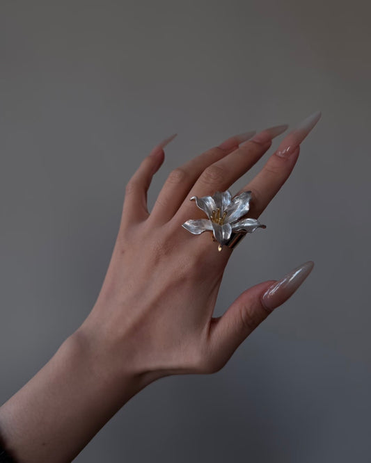 Enamel Tulip Ring