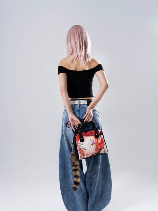 Anime Girl Face Handbag