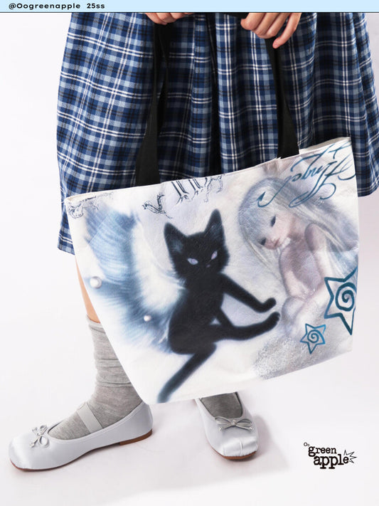 Angel Cat Tote Bag