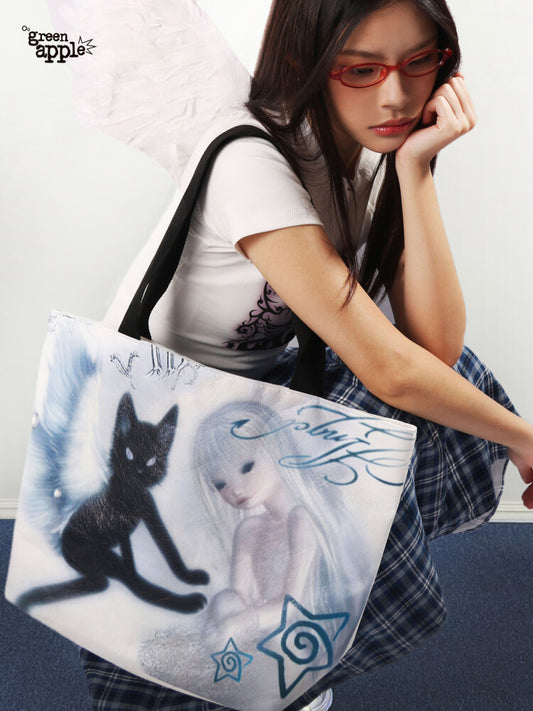 Angel Cat Tote Bag