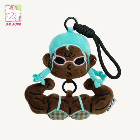 Melanin Muscle Gym Girl Bag Charm