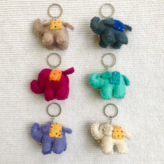 Handmade Wool Felt Elephant Charm