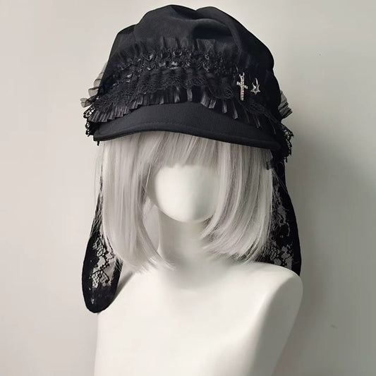 Lolita Lace Baker Boy Cap