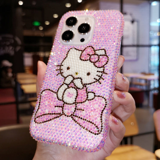 Handcrafted Rhinestone Hello Kitty Pink Phone Case