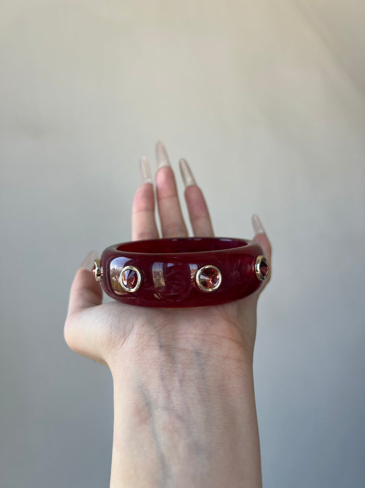 Rhinestone Resin Bangle