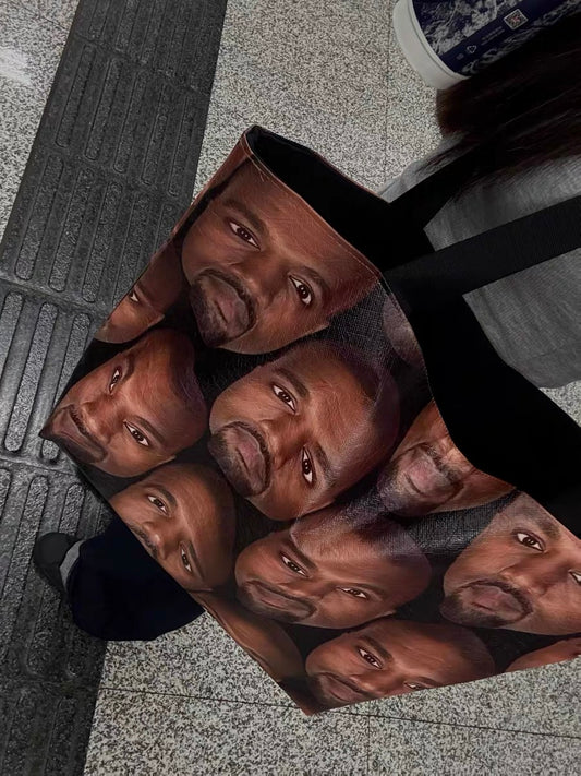 Kanye West Face All-Over Print Tote Bag