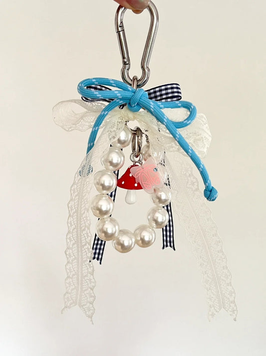 Handmade Ballet-Inspired Lace Pearl Charm