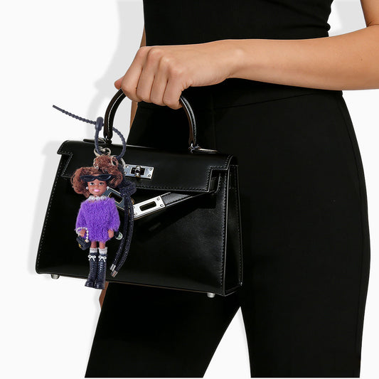 Edgy Black  Barbie Bag Charm