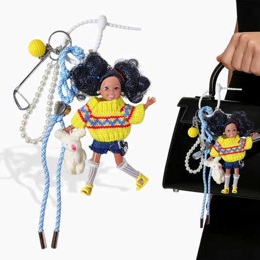 Yellow Sweater Barbie Bag Charm