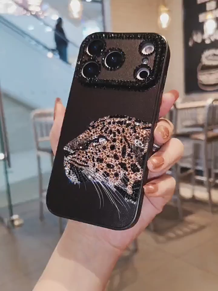 Leopard Rhinestone Case