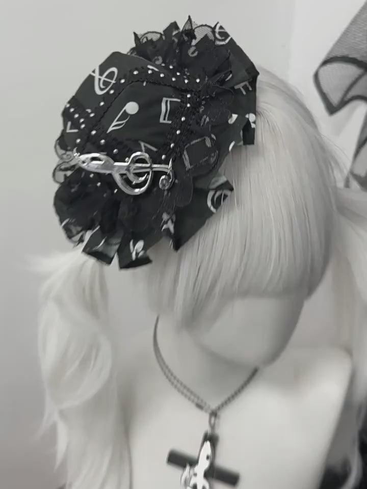 Lolita Musical Note Mini Top Hat