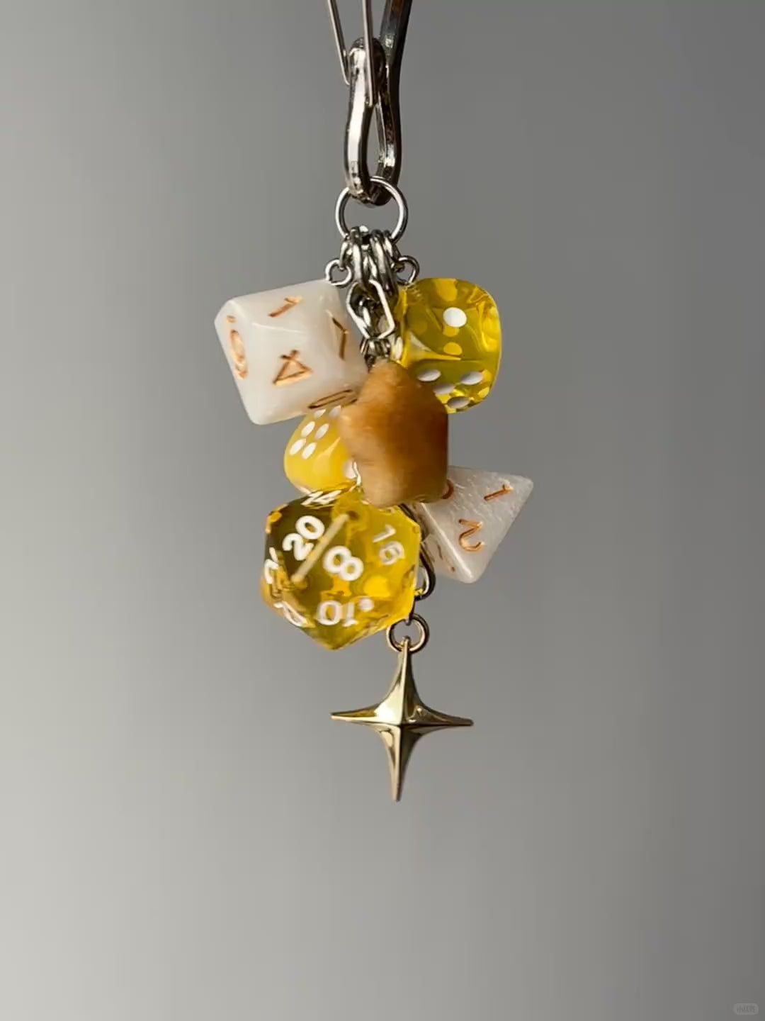 Golden Star Dice Charm