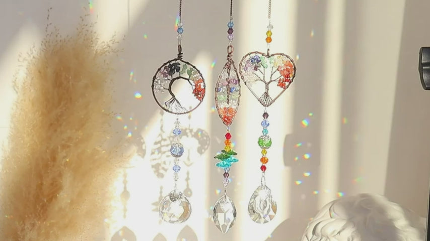 Handmade Crystal Tree of Life Sun Catcher