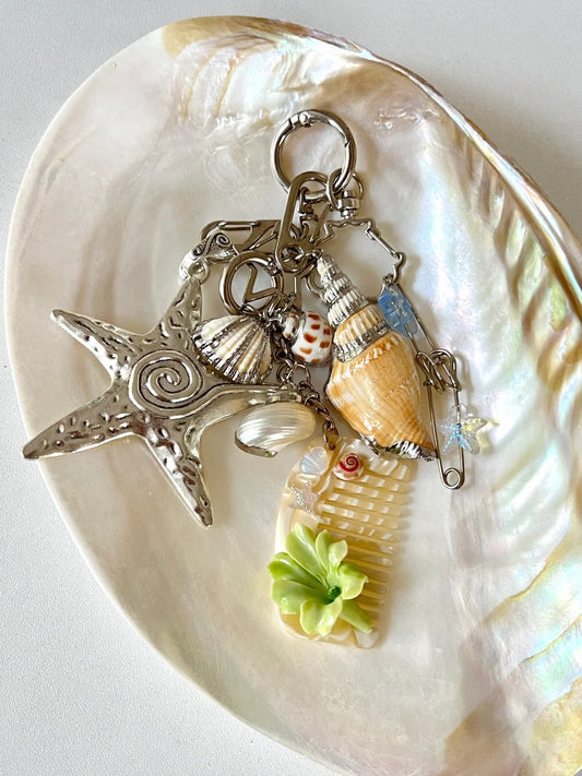 Handmade Ocean-Inspired Shell Bag Charm